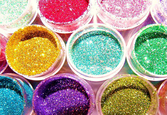 polveri glitterate colorate